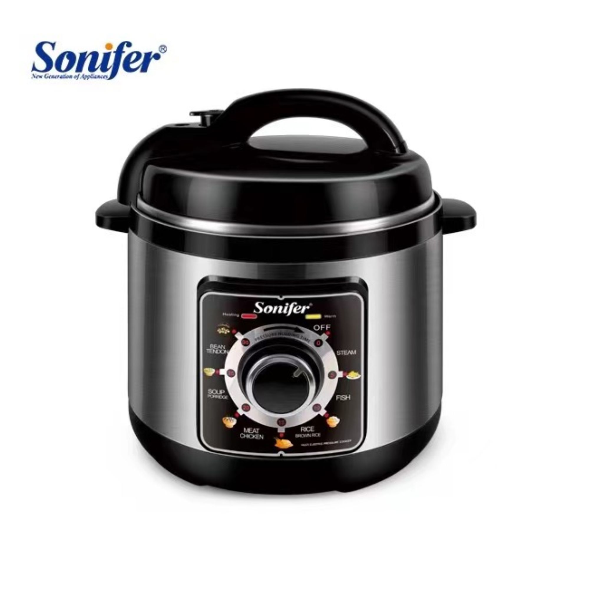 طباخة ضغط كهربائية ذكية Sonifer SF-4009 — سعة ‎6 لتر / قدرة ‎1000 واط