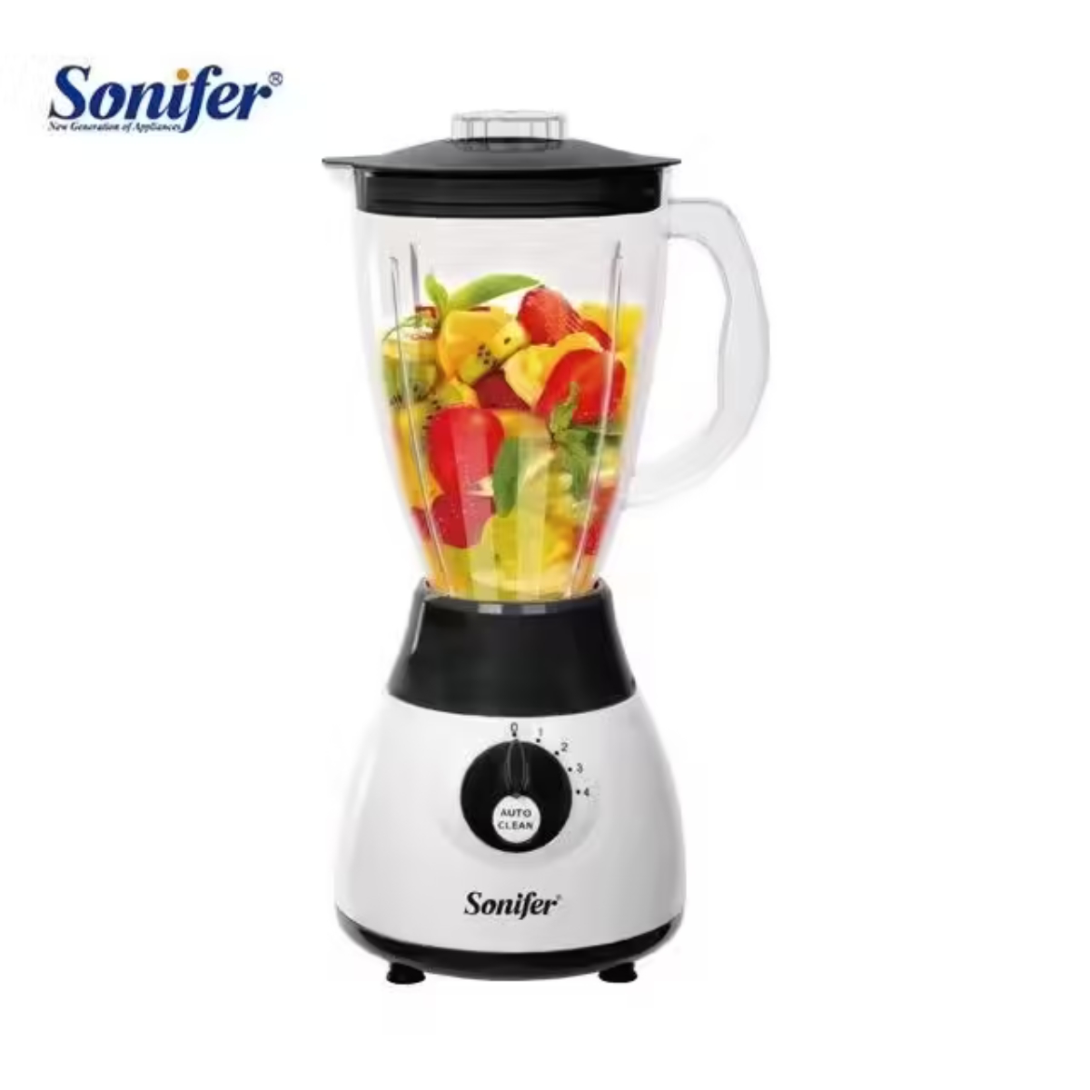 خلاط كهربائي 2-في-1 Sonifer SF-8009 — سعة ‎1.5 لتر / قدرة ‎300 واط تقريباً / مع مطحنة مدمجة