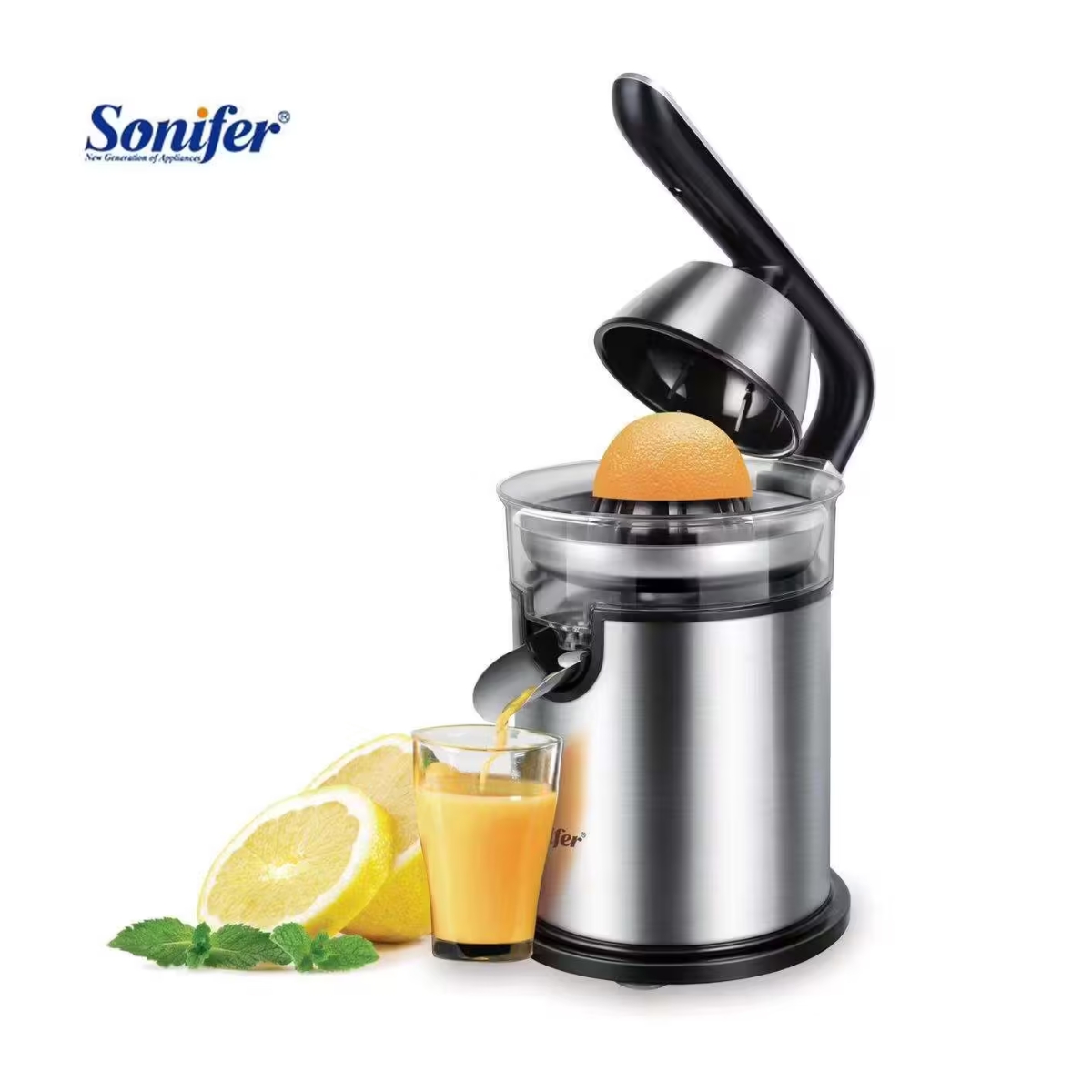 عصّارة حمضيات كهربائية Sonifer SF-5523 — قدرة ‎300 واط / هيكل ستانلس ستيل