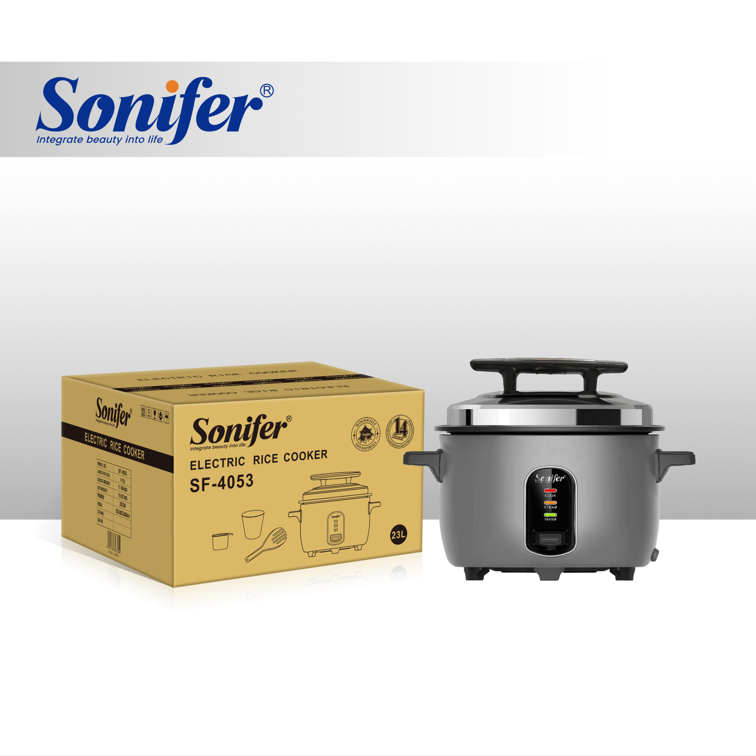 طباخة أرز سونيفير كبيرة وسهلة الاستخدام – Sonifer SF-4053