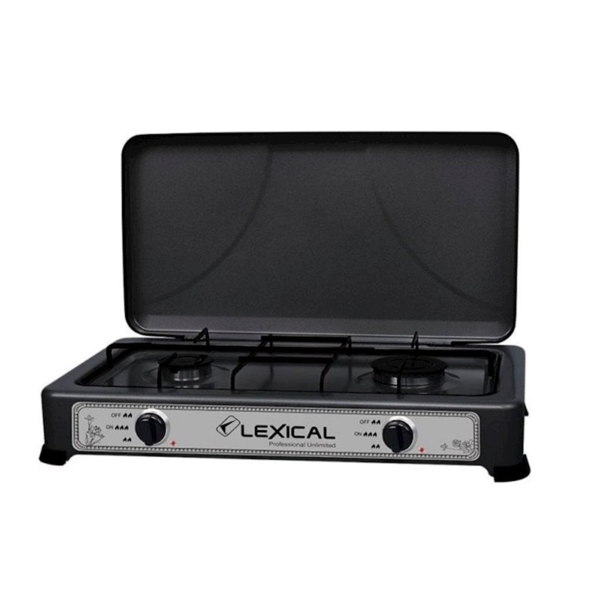 موقد غاز طاولة أسود – شعلتان (2-Top Counter Burner Gas Stove)