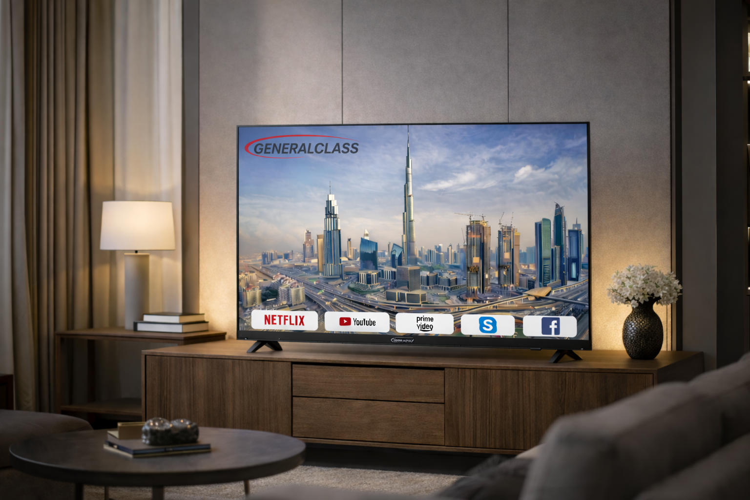 شاشة جنرال جولد 40 بوصة سمارت ضد الكسر مع اشتراك IP TV FAMILY لمدة سنة