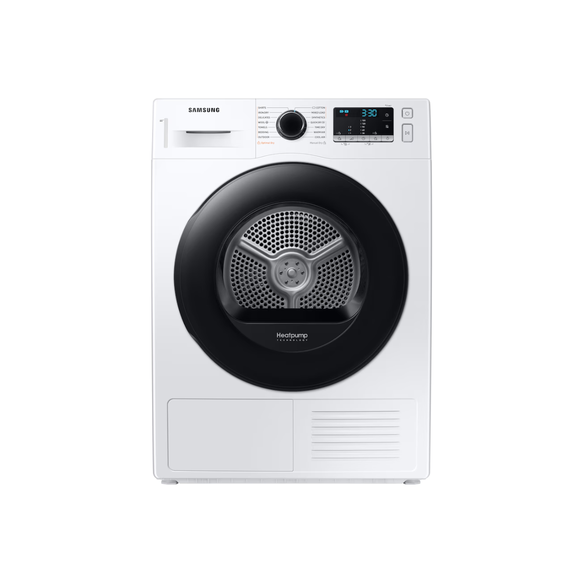 نشافة ملابس Samsung DV90TA040AE/EU تحميل أمامي 9 كغ Heat Pump – أبيض