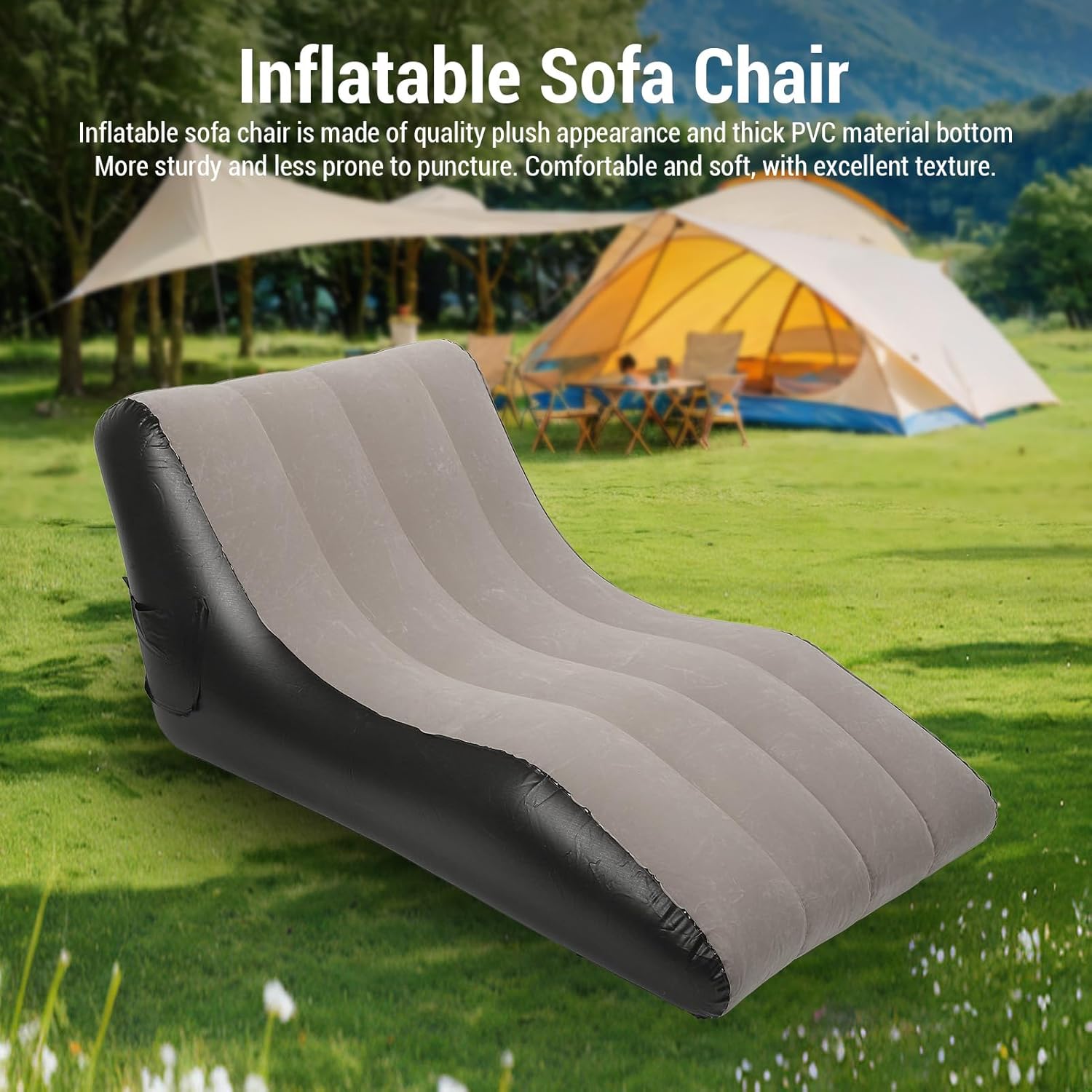 كنبة هوائية مريحة قابلة للنفخ – Inflatable Air Sofa Ergonomic Lounger للاستخدام الداخلي والخارجي