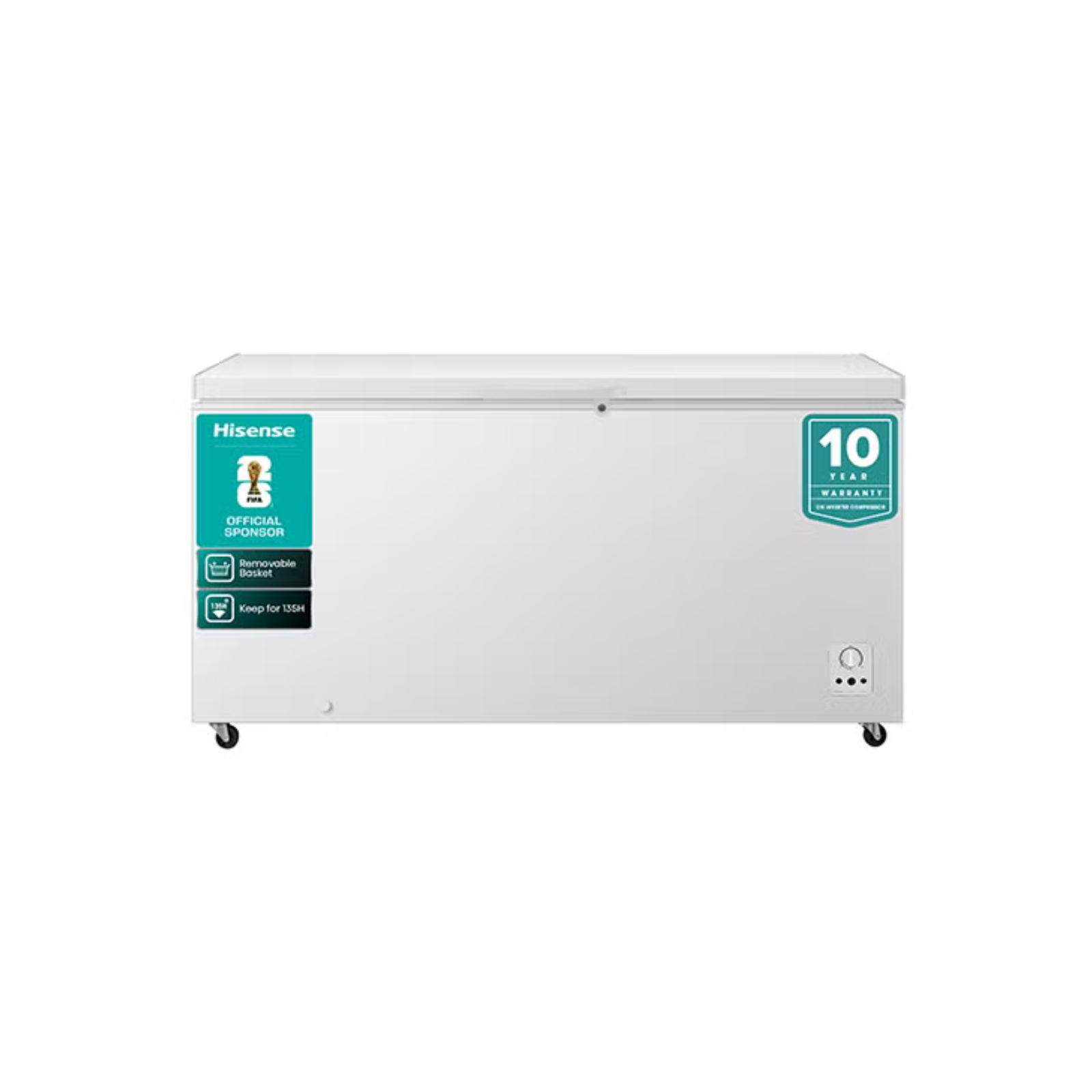 فريزر أفقي Hisense FC-65DD4SA2 بابين – سعة 650 لتر مع إضاءة LED وتحكم ميكانيكي