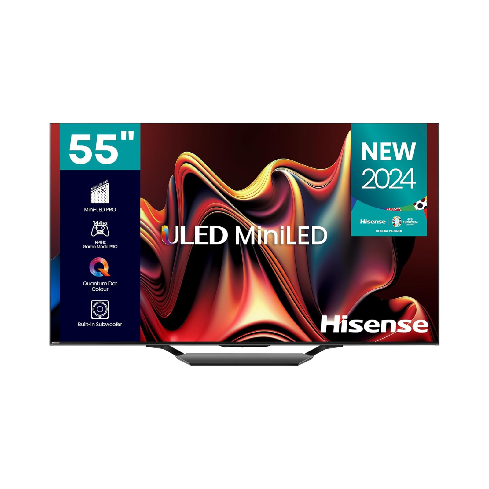 شاشة هايسنس (Hisense) 55بوصة Smart TV-دقة 4K UHD-Mini LED -صوت محيطي أكثر واقية game mode plus -DTS:X - تقنية عرض HDR -نظام SUBWOOFI VIDAA |55U7N