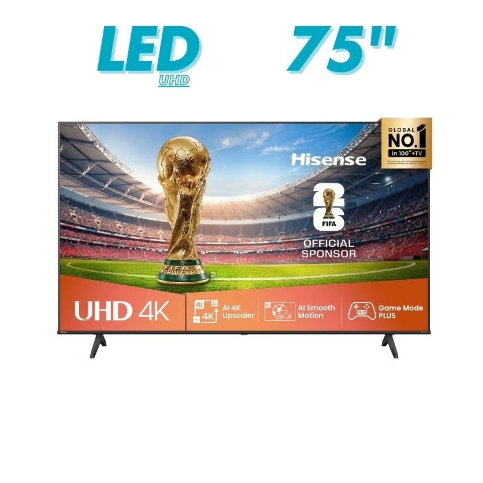 شاشة هايسنس (Hisense) 75بوصة Smart TV-دقة 4K UHD-صوت محيطي أكثر واقية DTS -game mode plus-Dolby Vision -Virtual:X تقنية عرض HDR -نظامVIDAA - رسيفر داخلي | 75A62QS
