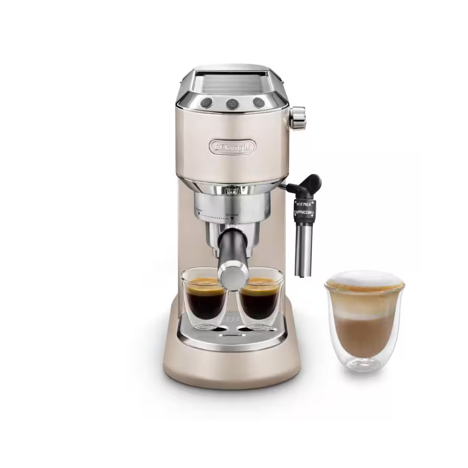 ماكينة قهوة ديلونغي Delonghi اسبريسو و كابوتشينو- إمكانية استعمال بن الاسبريسو المطحون أو الأقراص الجاهزة |EC785.BG