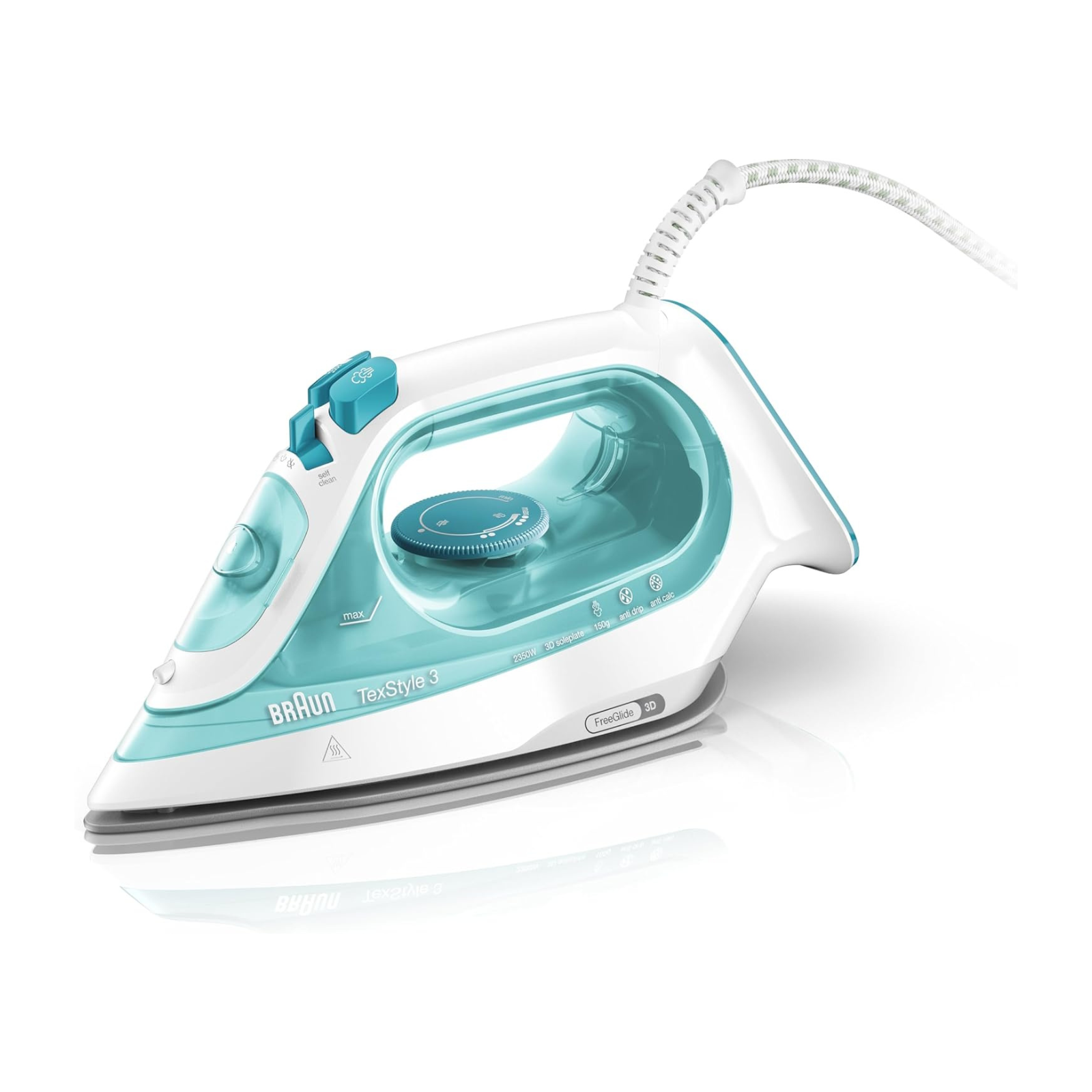 مكواة بخار براون Braun -استطاعة 2350 واط - لون أخضر أرضية سوبر سيراميك | SI3041GR