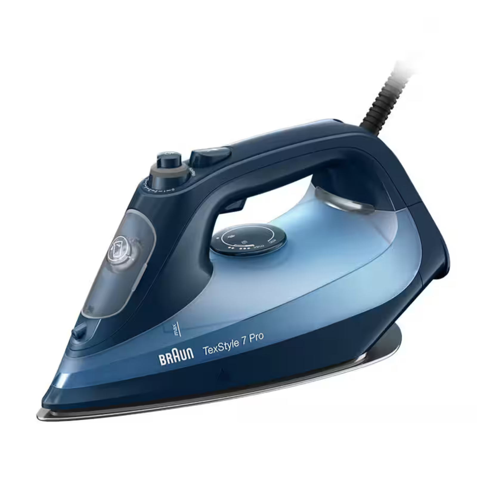 مكواية بخارية يدوية براون Braun - استطاعة 3000 واط - لون أزرق أرضية اليسكوبال| SI7160BL