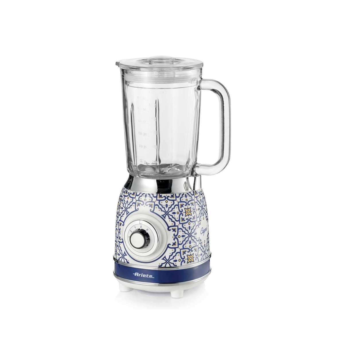 خلاط فواكه Ariete Capri 583 – إبريق زجاج 1.5 لتر – 1000 W – 4 سرعات + نبضات