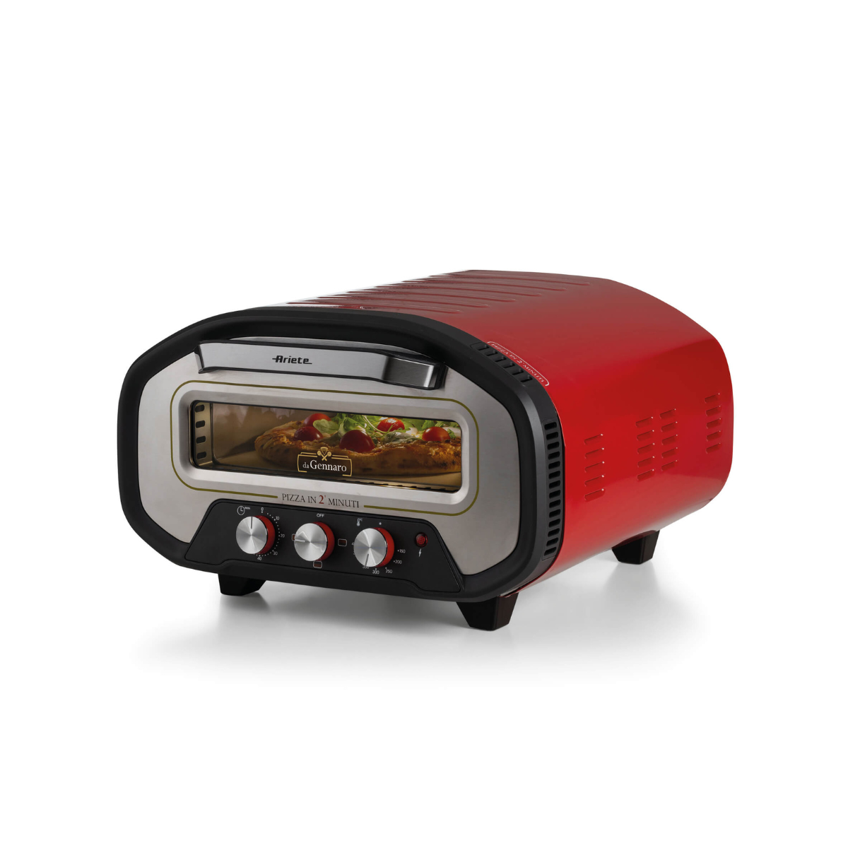 فرن بيتزا كهربائي 3901 Ariete Da Gennaro – حرارة حتى 430° – أحمر