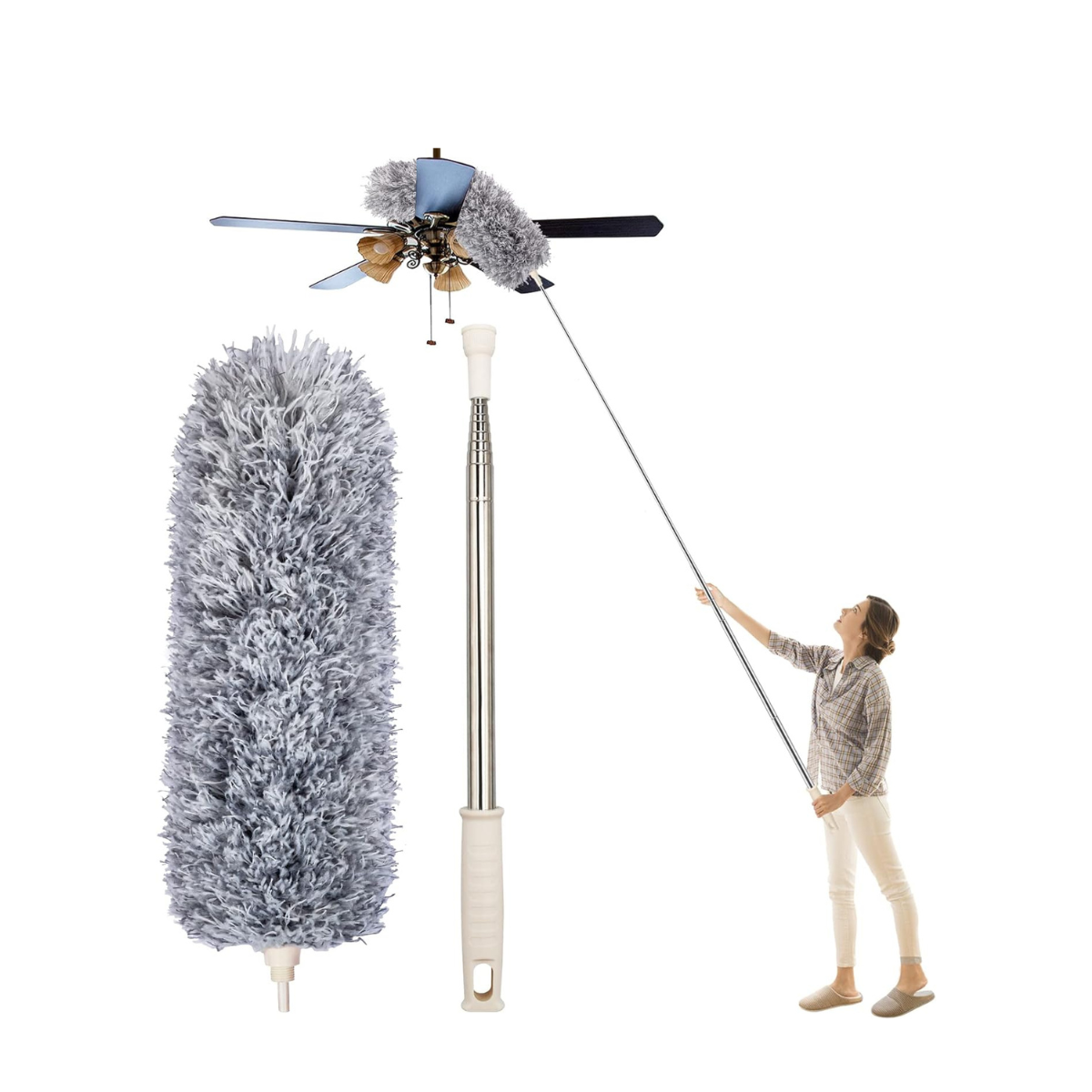 منفضة غبار مايكروفايبر قابلة للتمديد – Telescoping Microfiber Duster