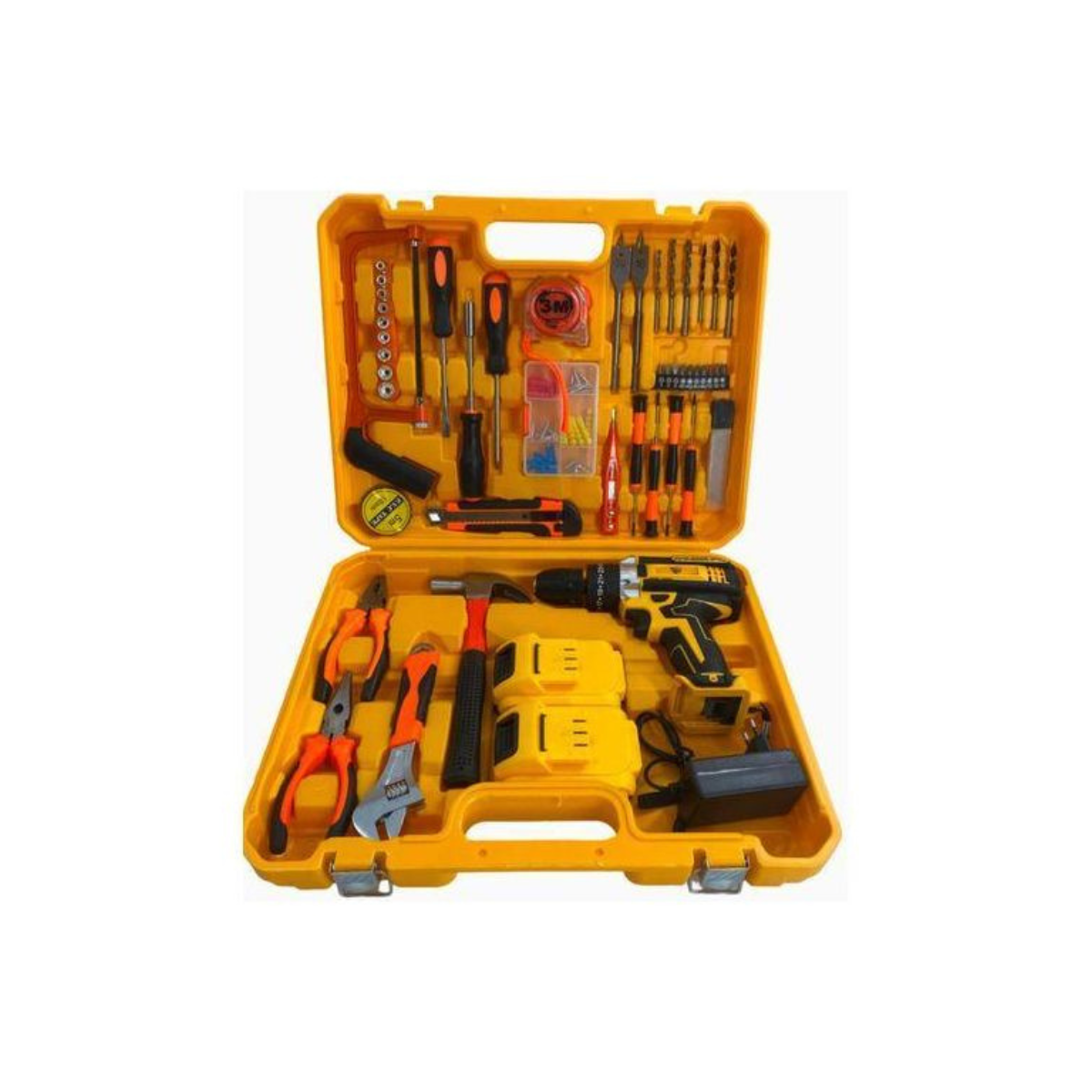 دريل لاسلكي مع شاكوش 48V مع عدة أدوات متكاملة – Cordless Hammer Drill Tool Kit مع بطارية قابلة للشحن