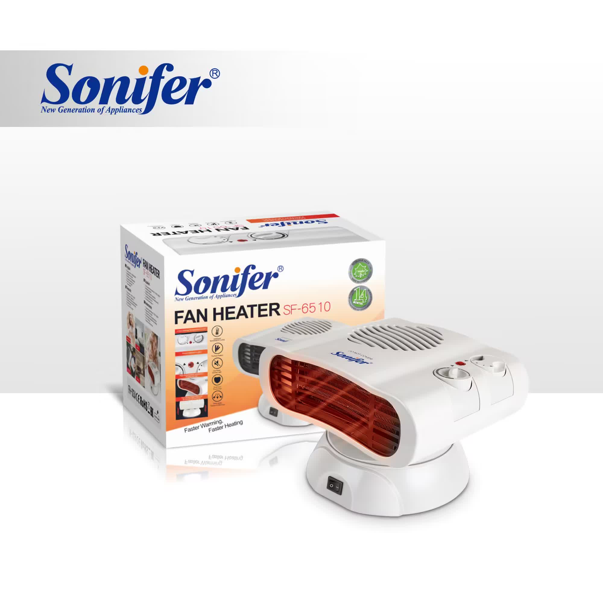 مدفأة مروحية سونيفر SF-6510 (ميني، 2 وضع تسخين 1000 / 2000 واط)