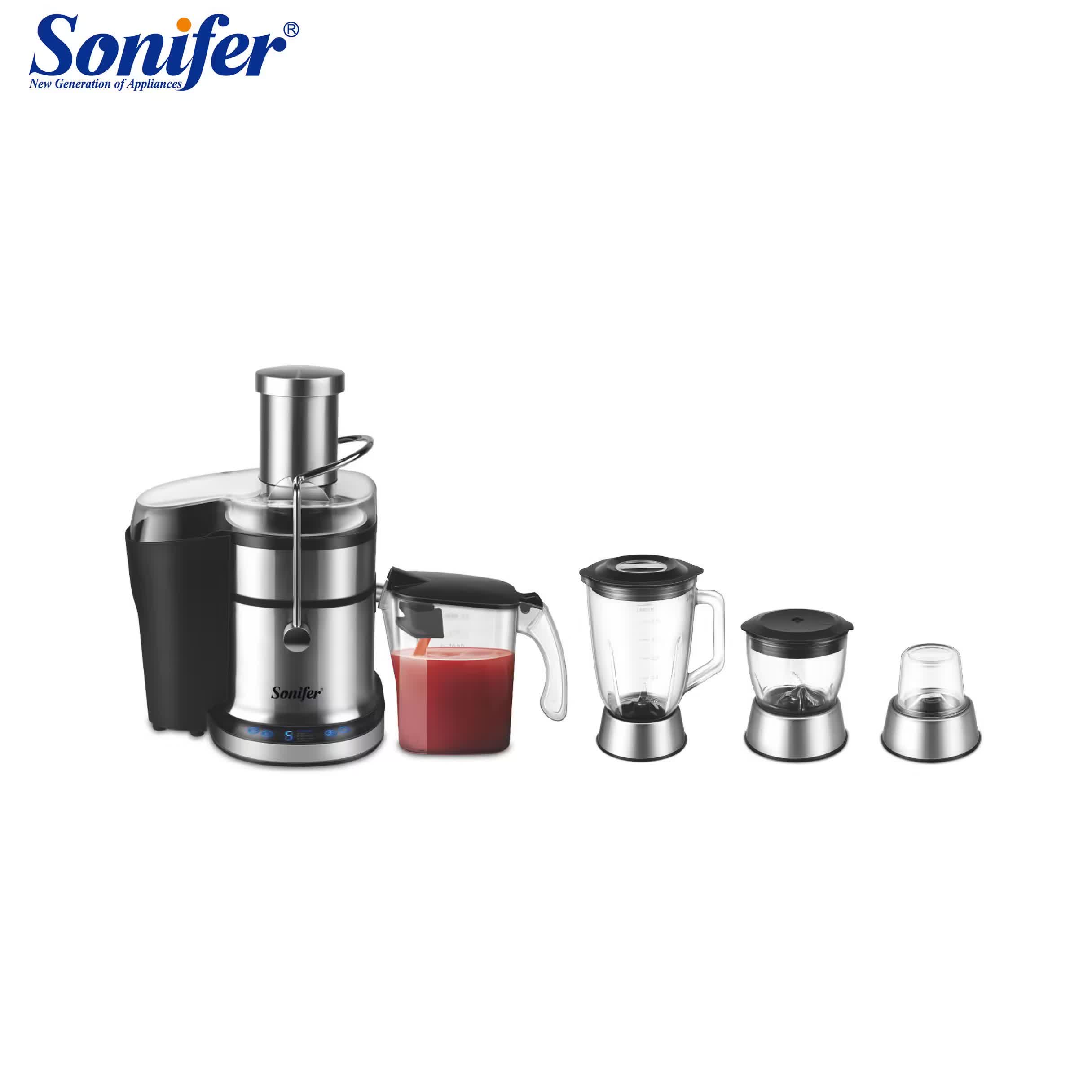 فرامة/خلاط كهربائي Sonifer SF-5509 — قدرة ‎800 واط تقريبًا / تصنيع من ستانلس ستيل / تصميم 4-في-1