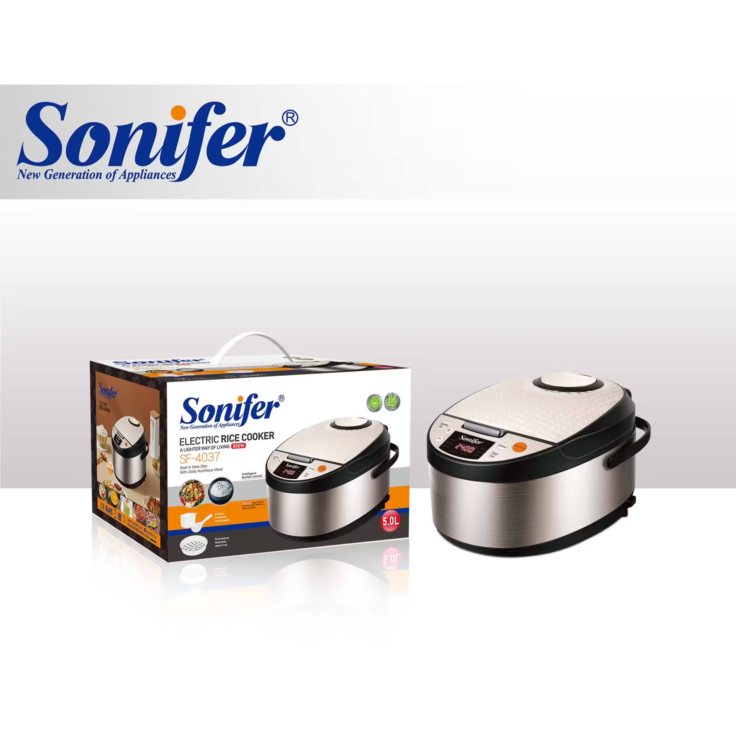 طباخة أرز كهربائية Sonifer SF-4037 — سعة 5 لتر / قدرة 800 واط