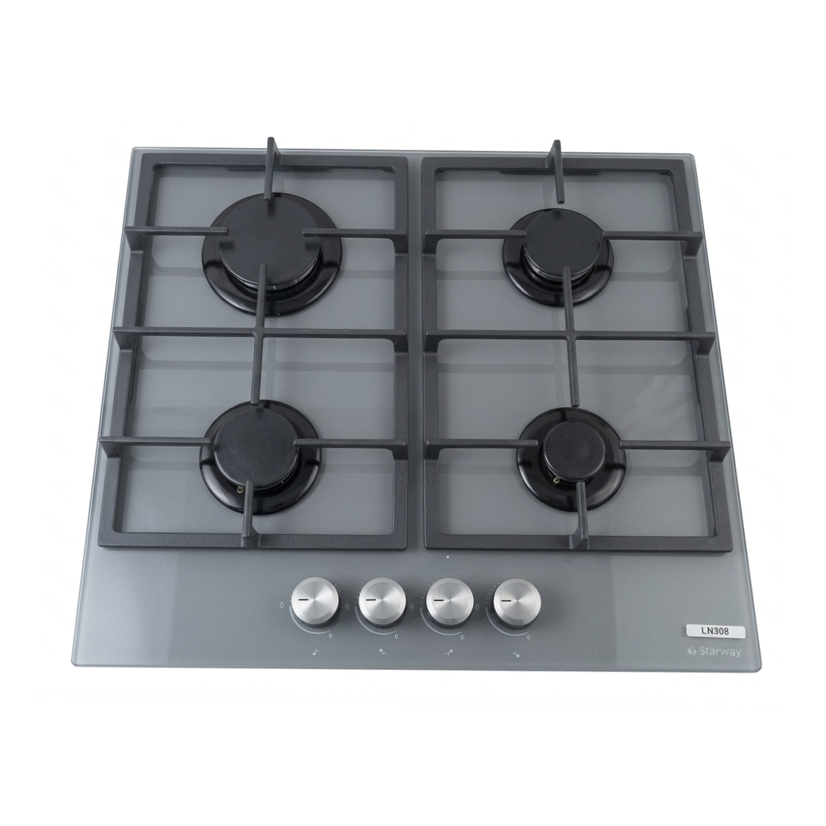 غاز غطس ستارويه 60 سم 4 رؤوس LN-308 | زجاج رمادي – رأس تيربو – أمان كامل