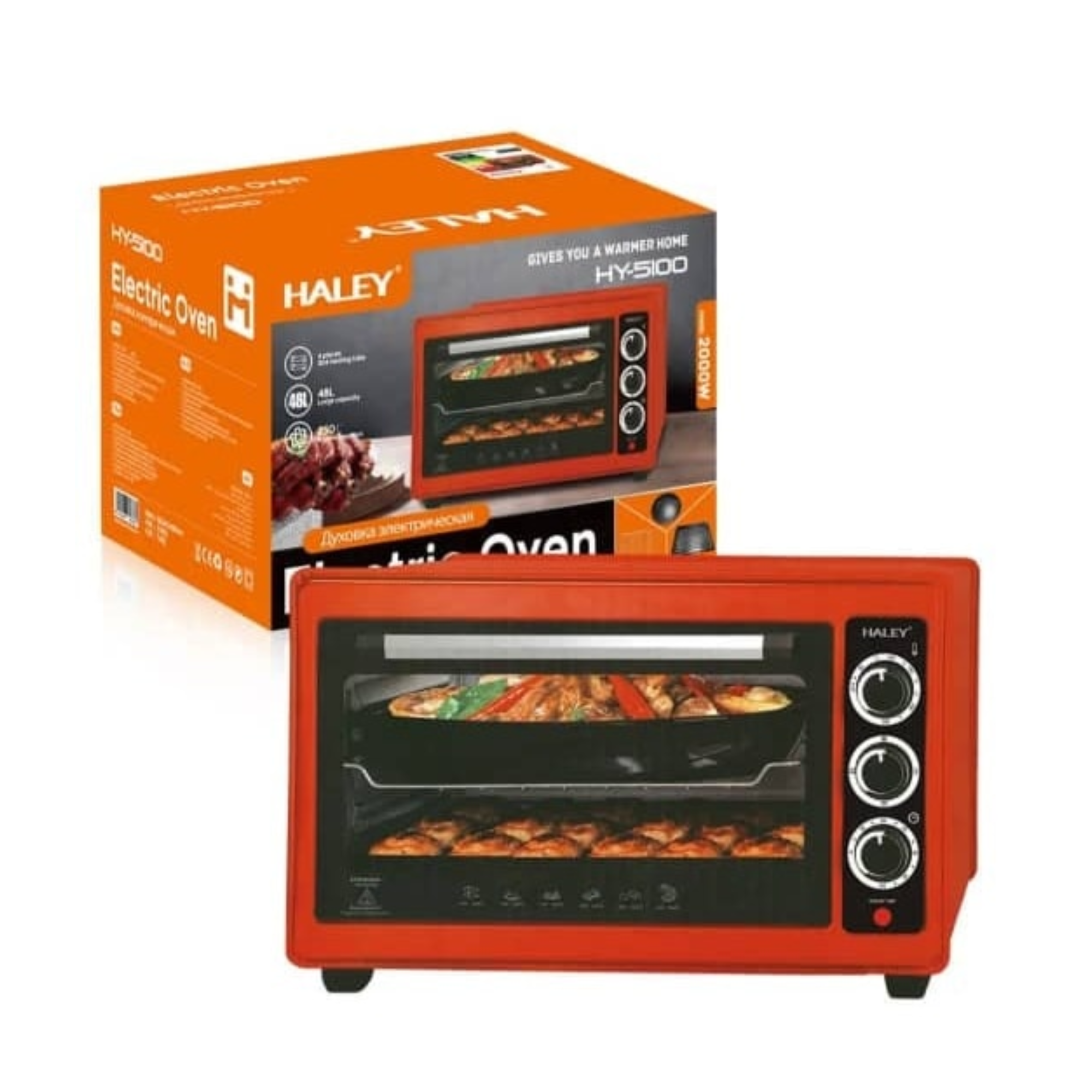 فرن كهربائي HALEY HY-5100 – سعة 48 لتر – 2000 واط